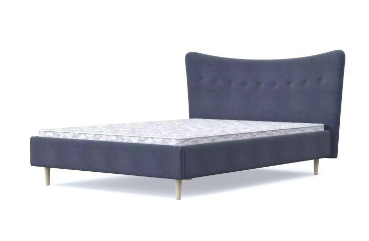Мягкая кровать Финна 160 дизайн 8, Серый