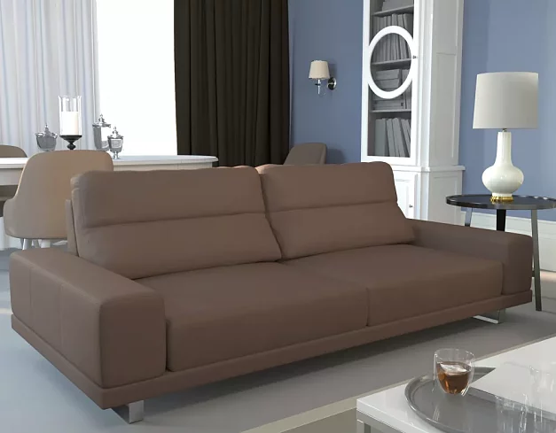 Прямой диван Рипозо (Лофт) экокожа, Коричневый